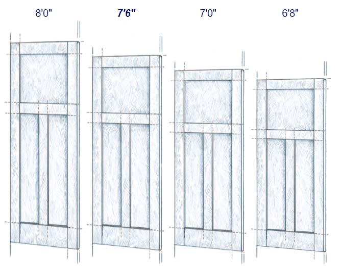 graphic of Stilechoice door sizes